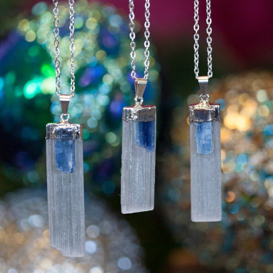 Kyanite & Selenite Pendant