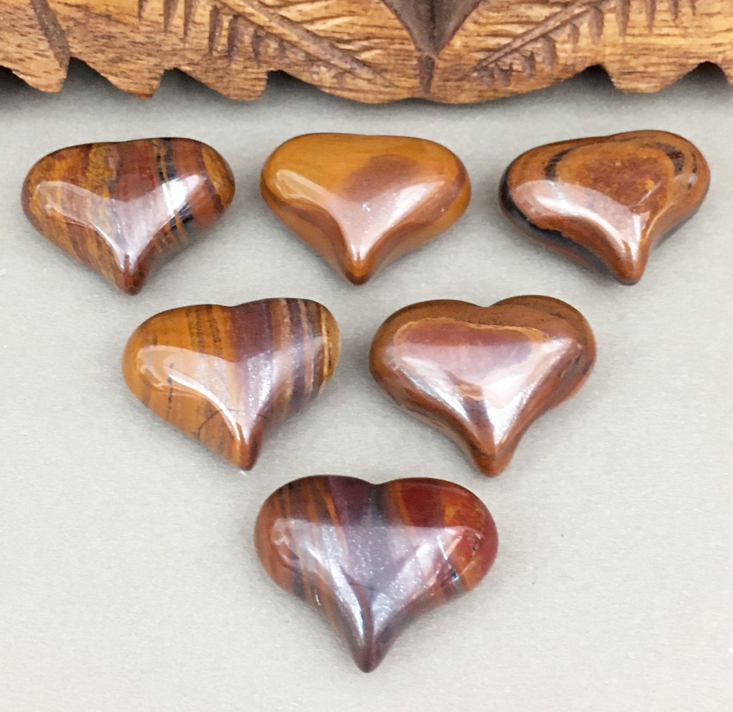 Tiger Iron Puffy Hearts