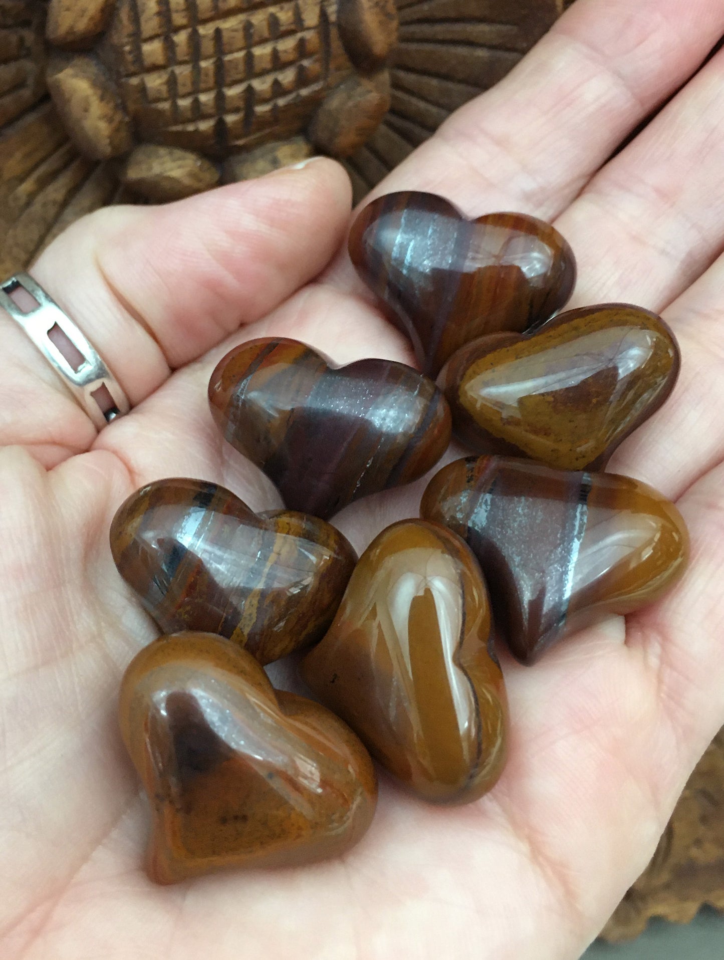 Tiger Iron Puffy Hearts