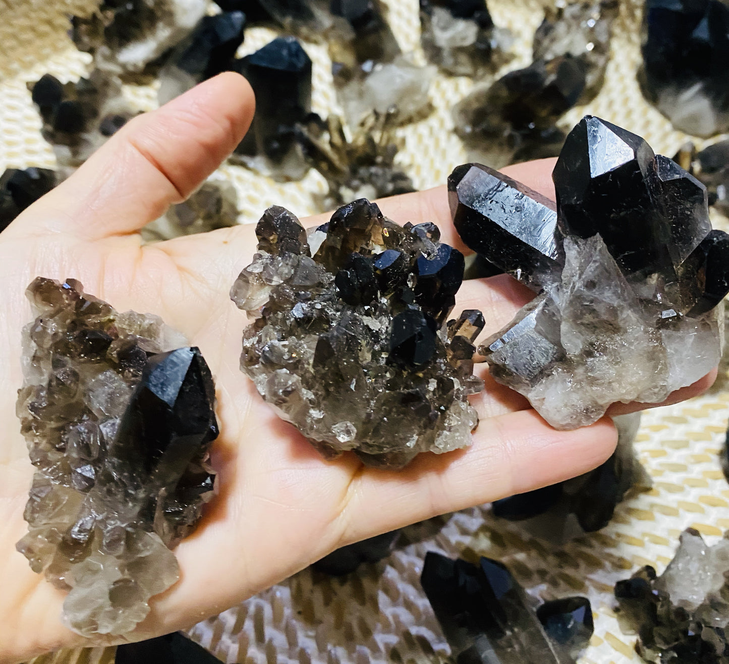 Smoky Quartz Clusters