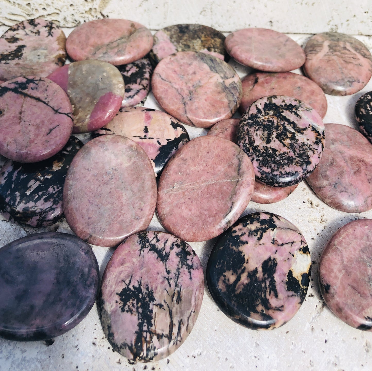 Rhodonite Worry Stones