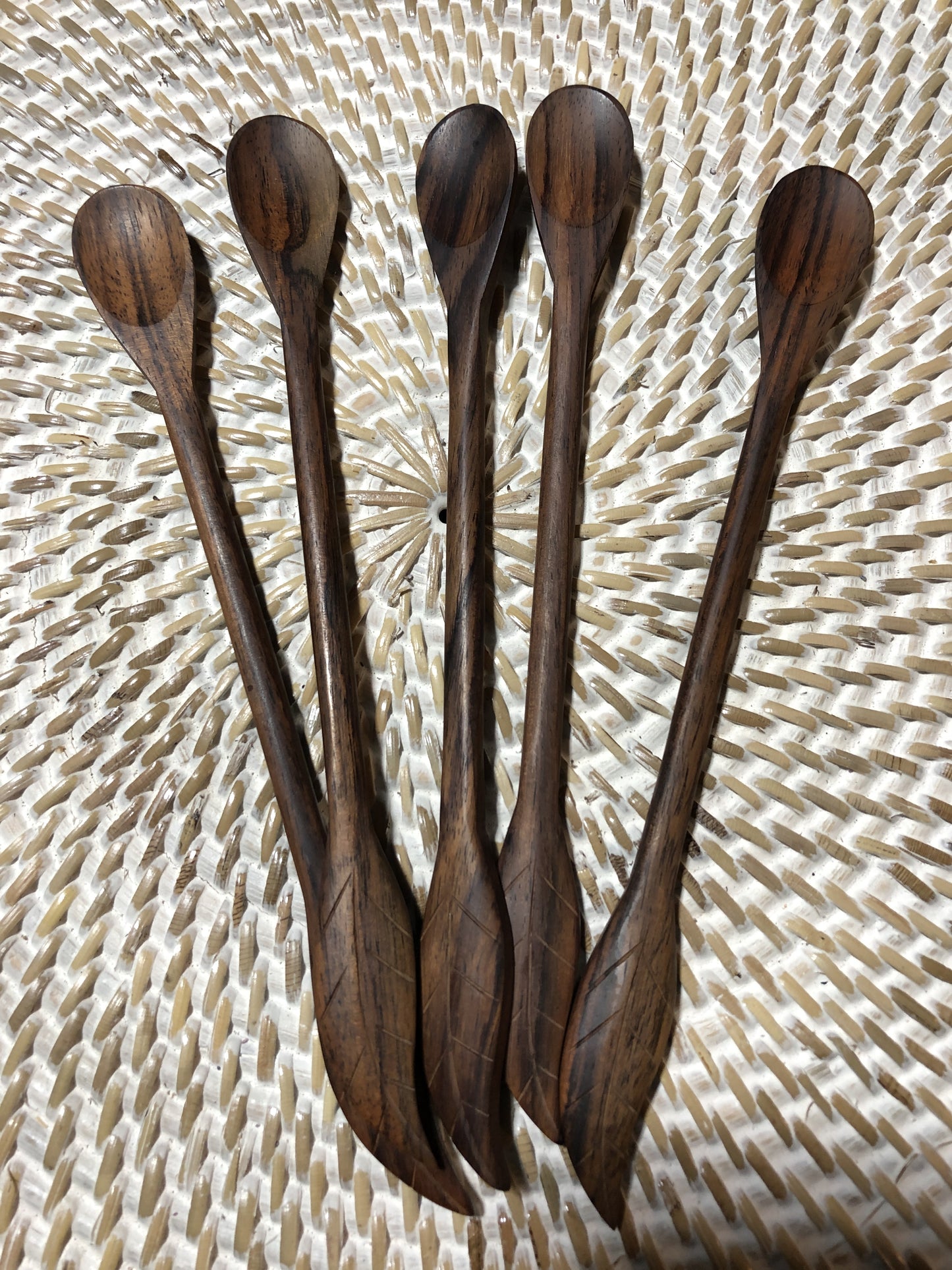 Sono Wood Ice Tea Spoon Sets 8" - Set of 5
