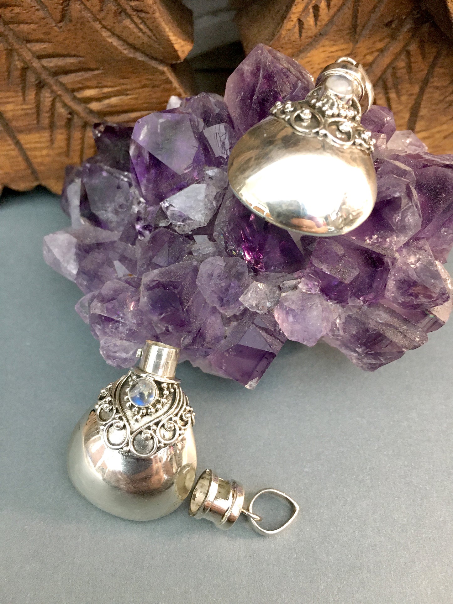 Balinese Ash Holder with Moonstone