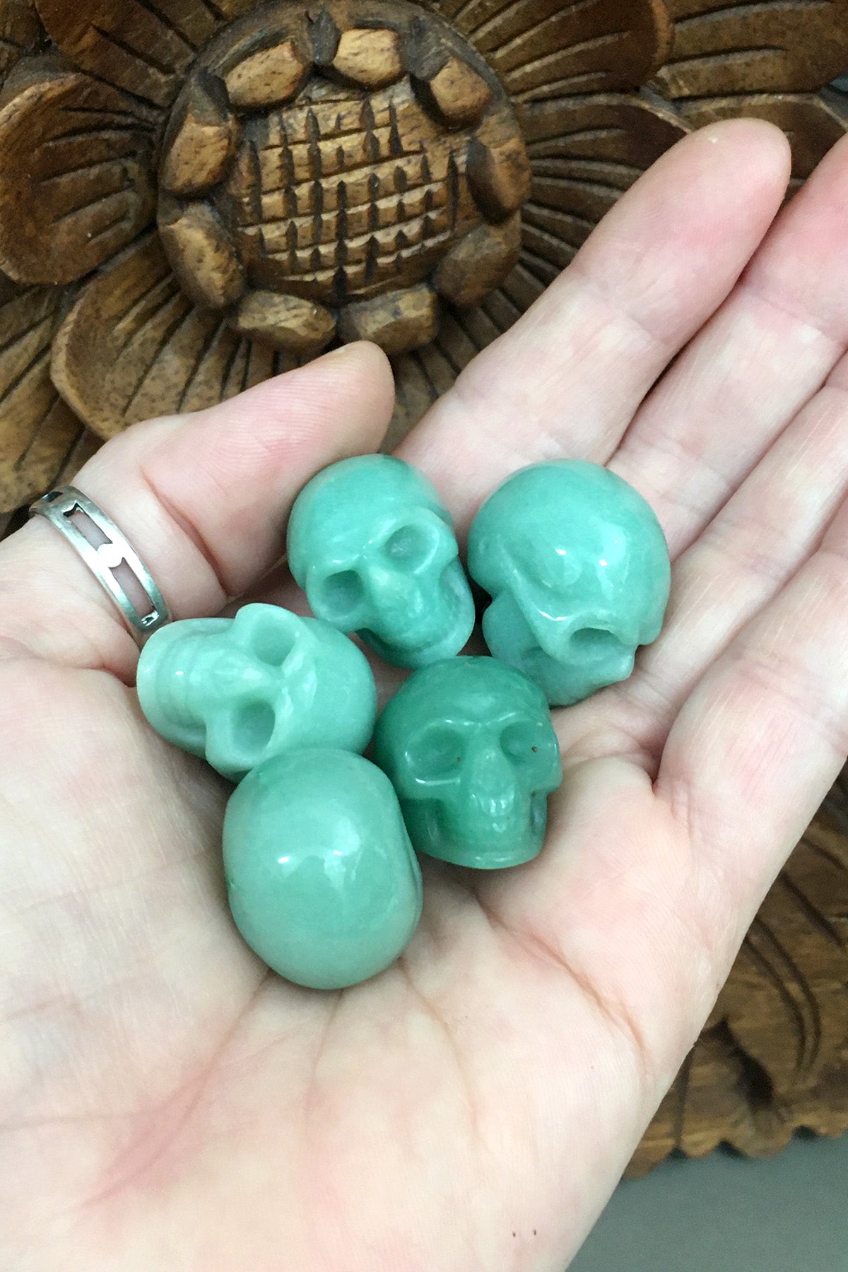 Green Aventurine Skull