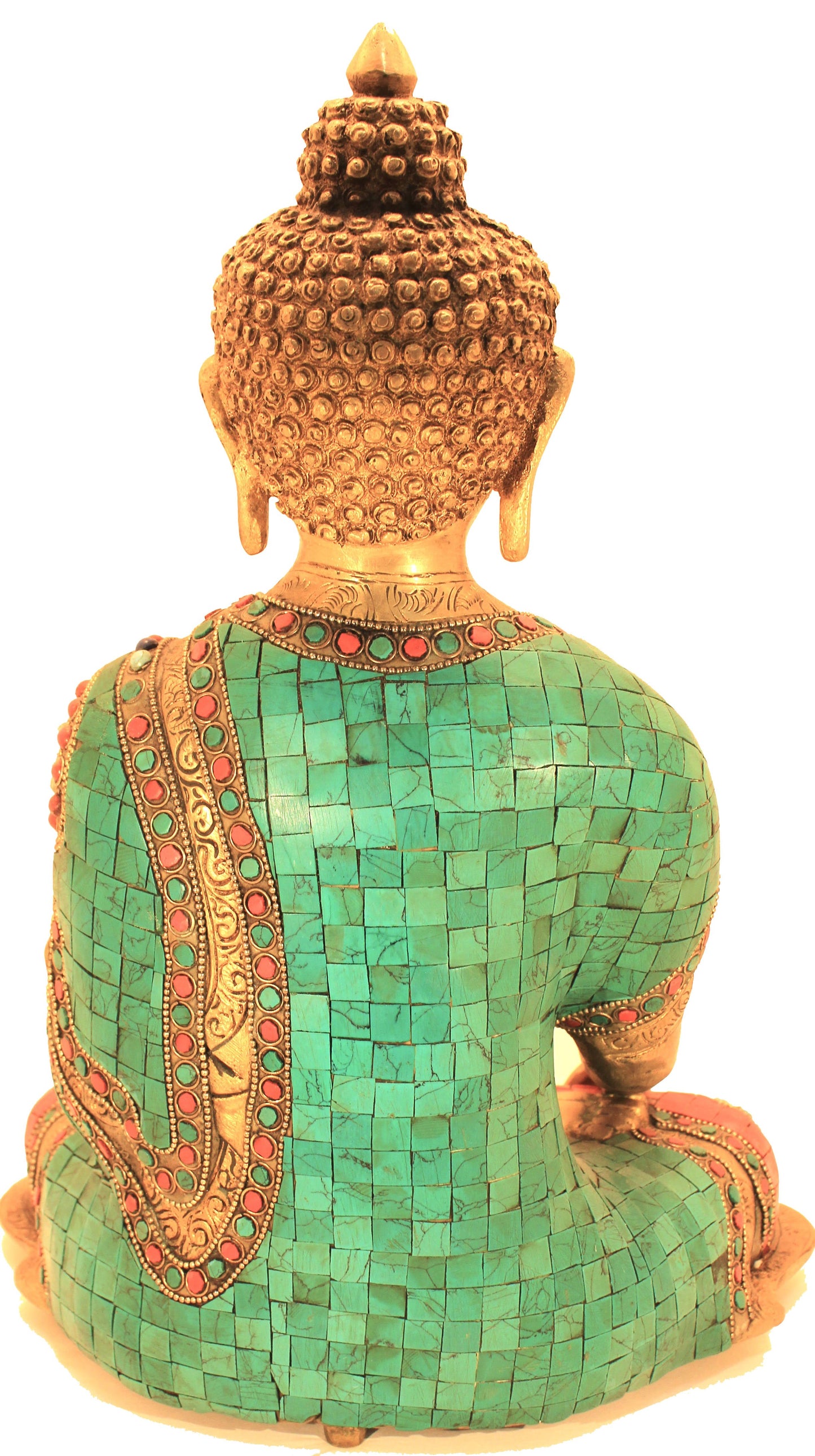 Buddha Statues w Stone Inlay