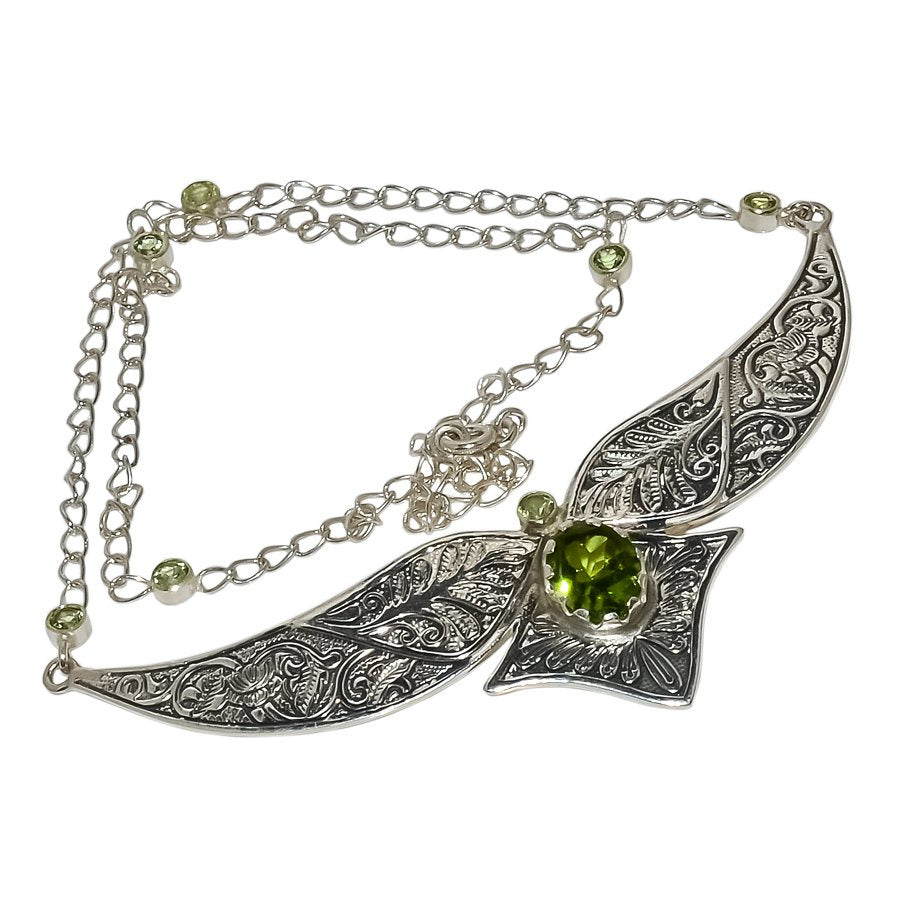 Sterling Silver Jayli work Necklace - 14 stones Sterling Silver Jayli work Necklace - 14 stones