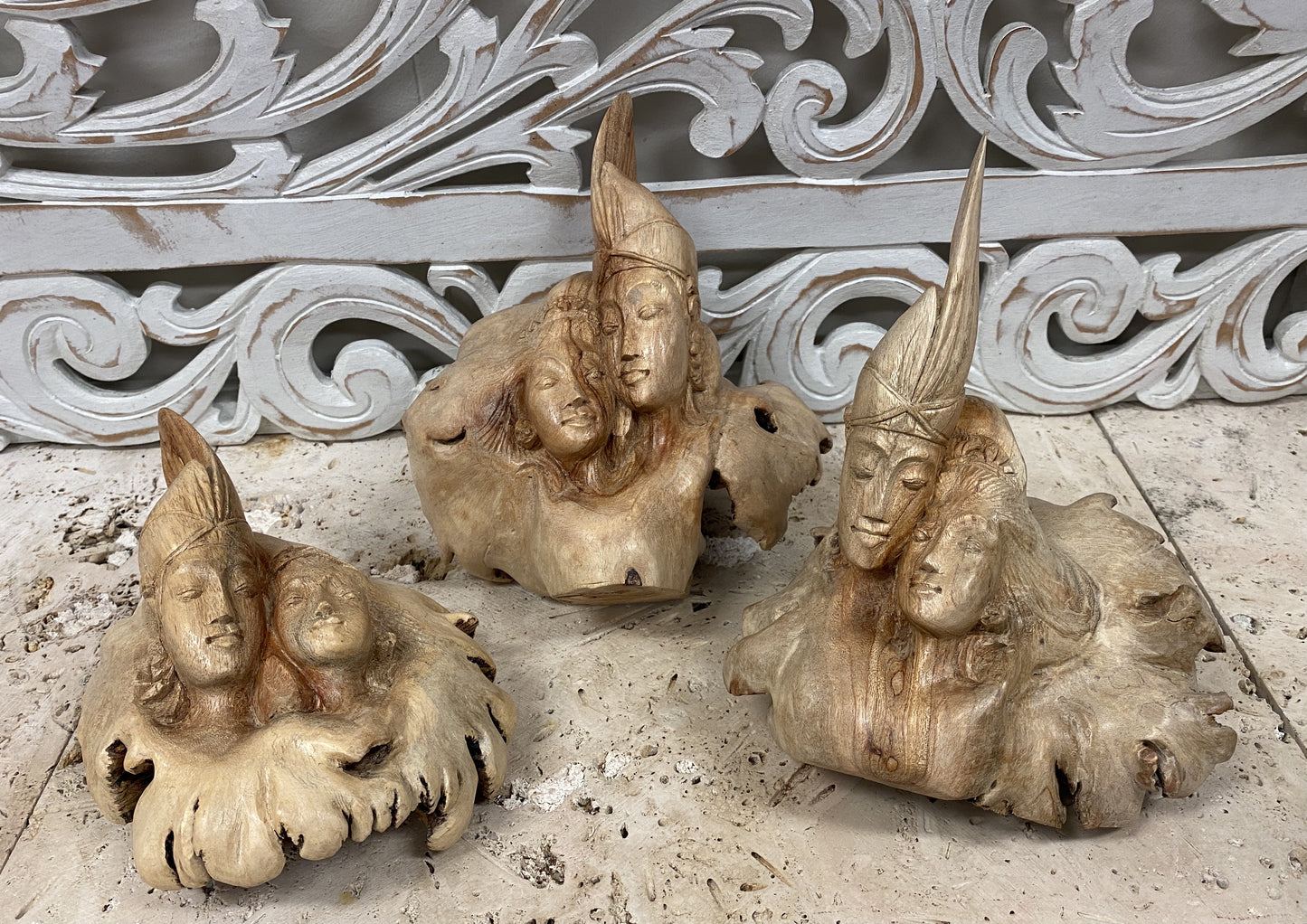 Parasite Wood Ram & Sita Carvings