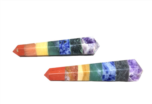 7 Gemstone Chakra Double Terminated Wand