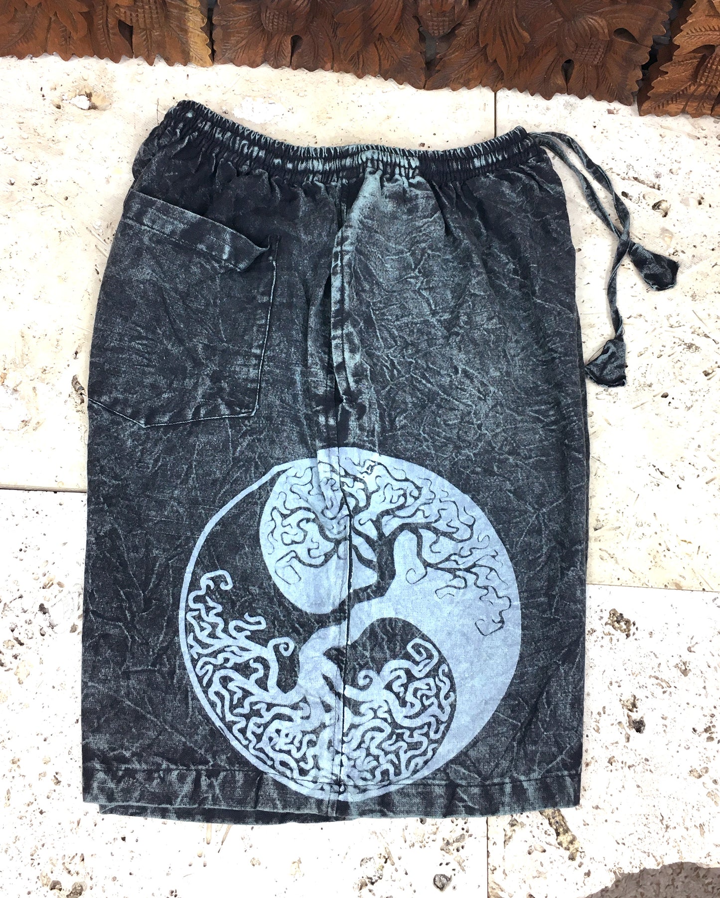 Nepali Shyama Yin/Yang Tree Shorts