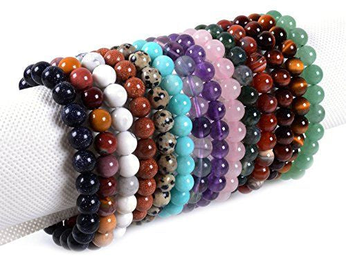 Stretchy Stone Bracelets 8mm