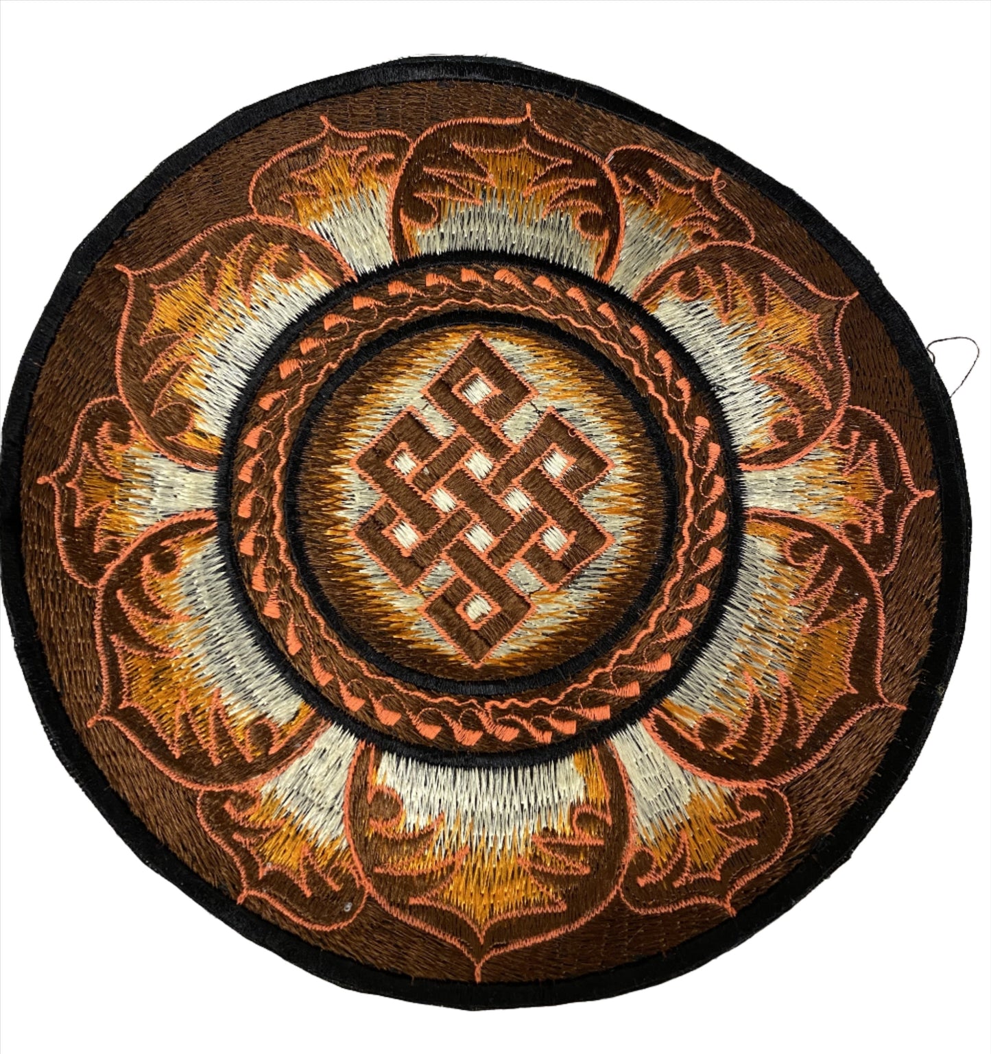 Handmade Embroidered Buddhist Endless Knot Rainbow Patches