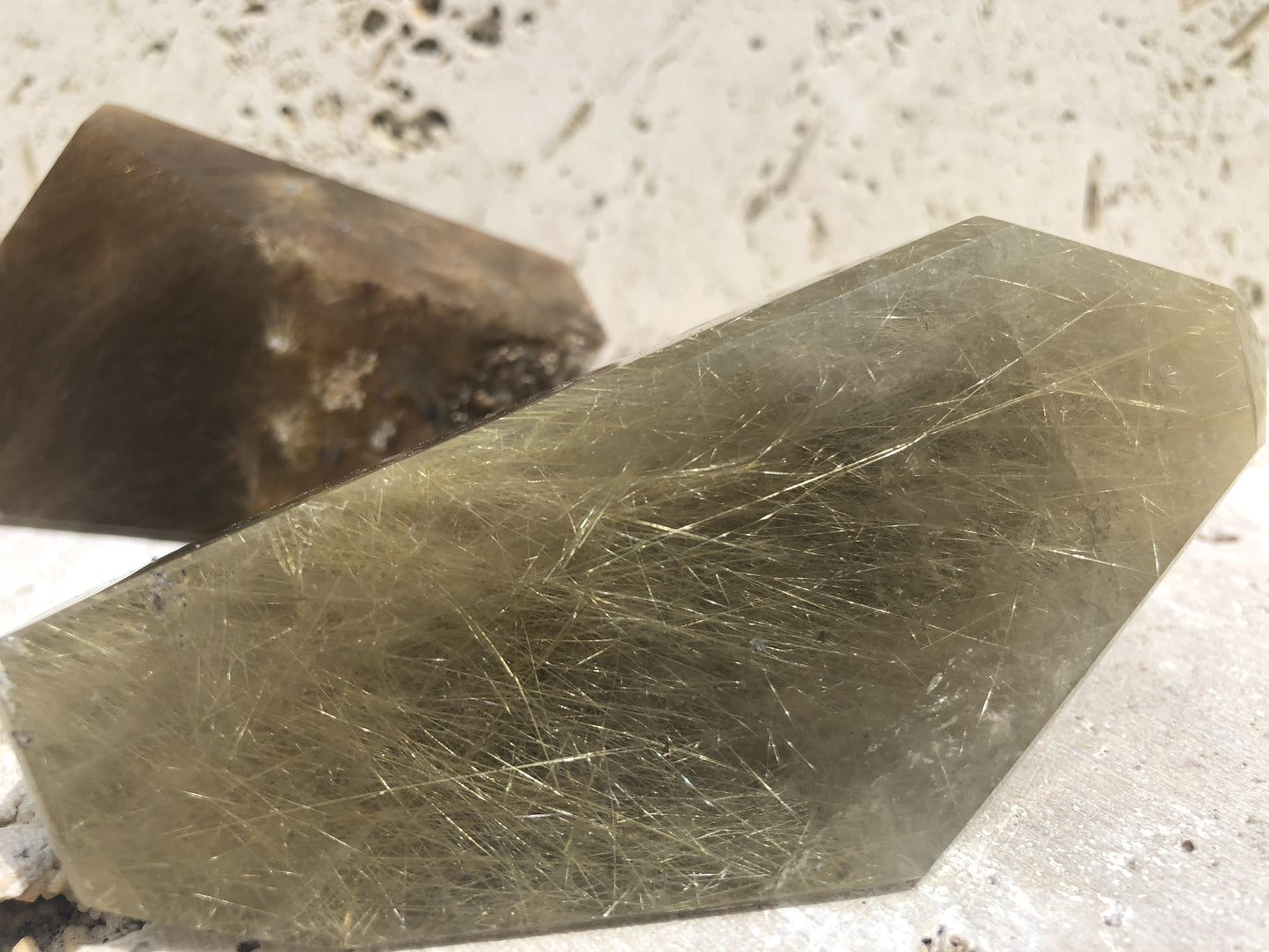 Rare Exceptional Quality Rutilated Clear Quartz Polished Freeforms