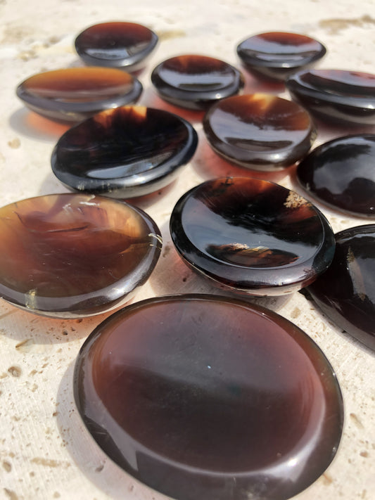 Blue Amber Worry Stones