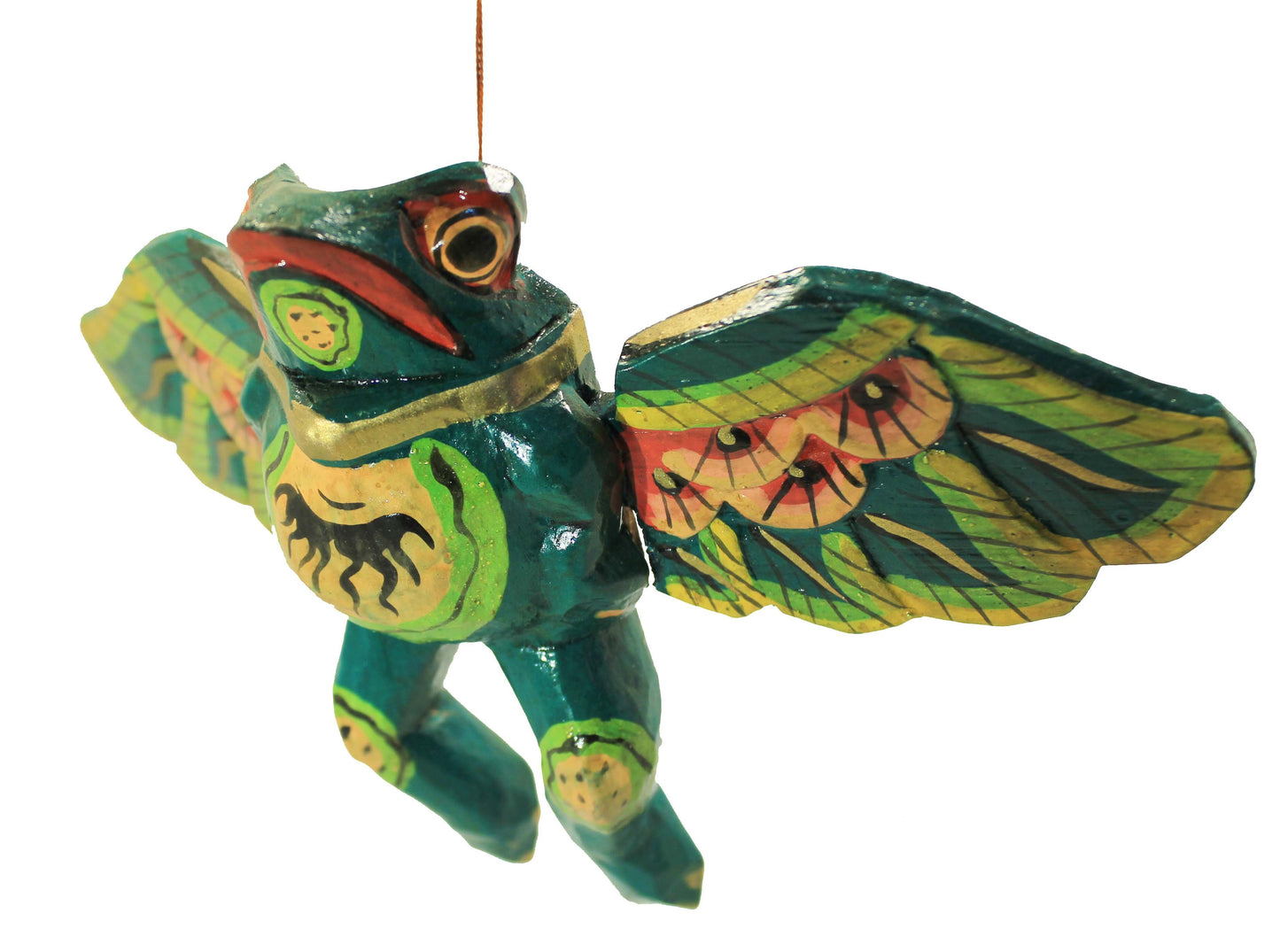 Hand Carved Flying Frog Spirit Chaser