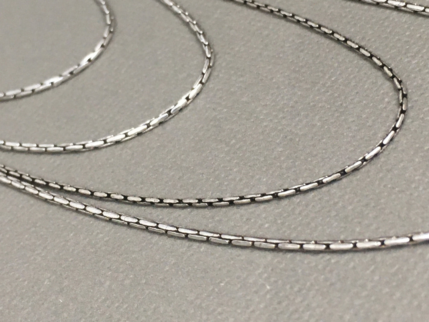 1mm Sterling Antiqued Thai Zipper Chains - 16"-24"