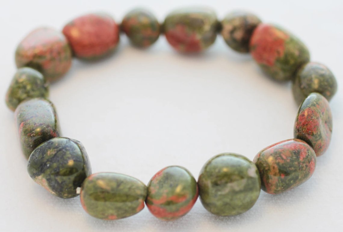 Stretchy Tumbled Chunk Stone Bracelet