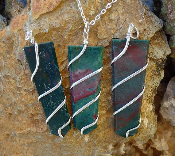 Flat Crystal Wire Wrapped Pendants