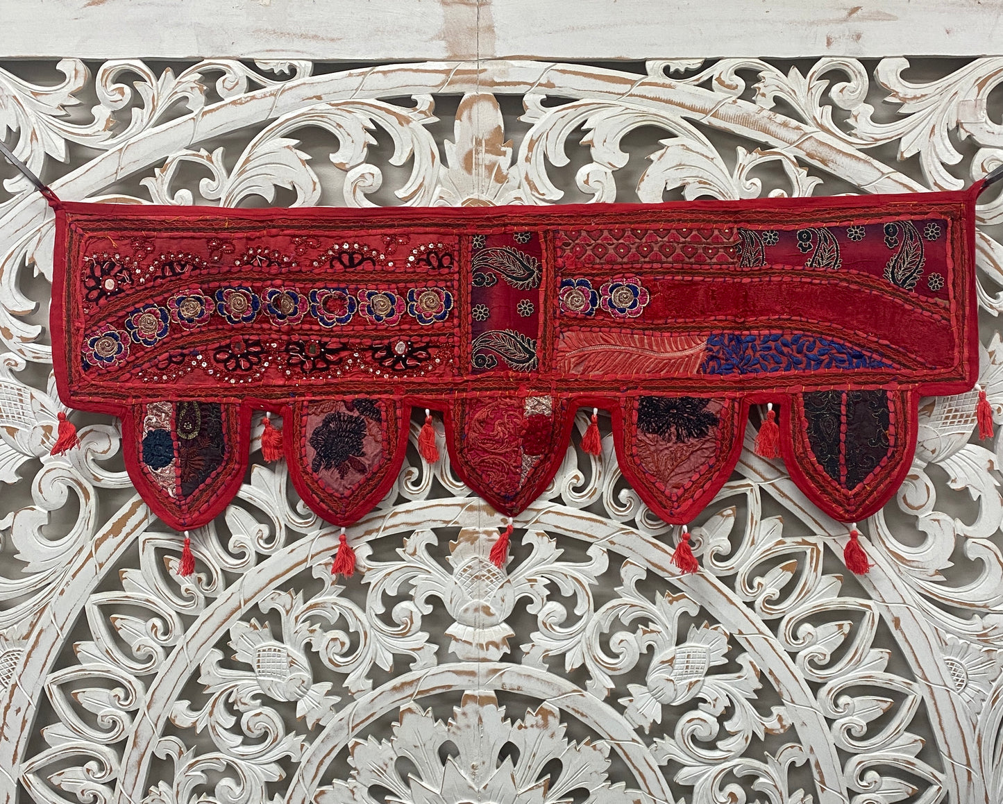 Rajasthani Embroidered Toran Window / Doorway decor - Available in 5 Colors