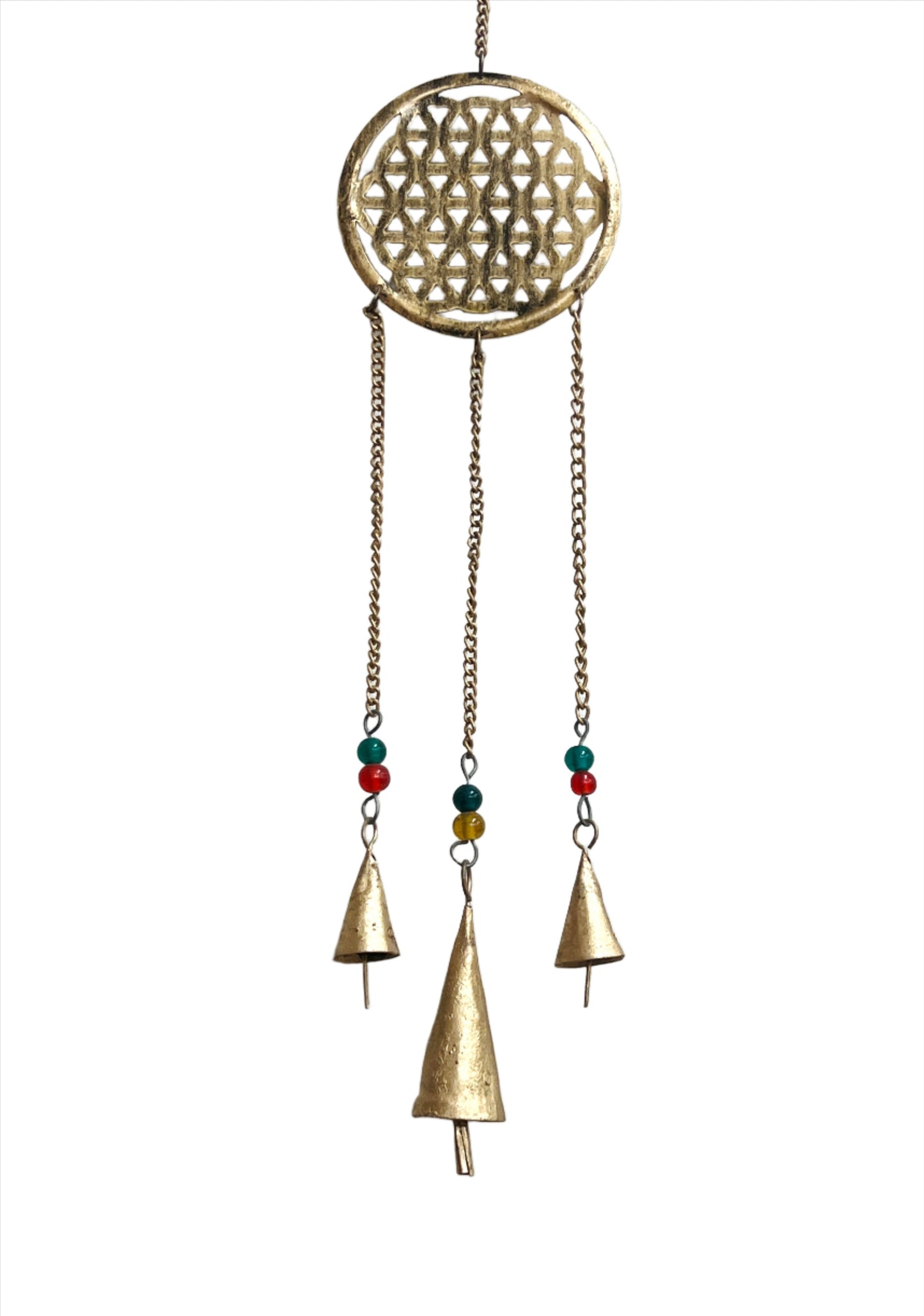Flower of Life Metal Wall Hanging w/ Bells