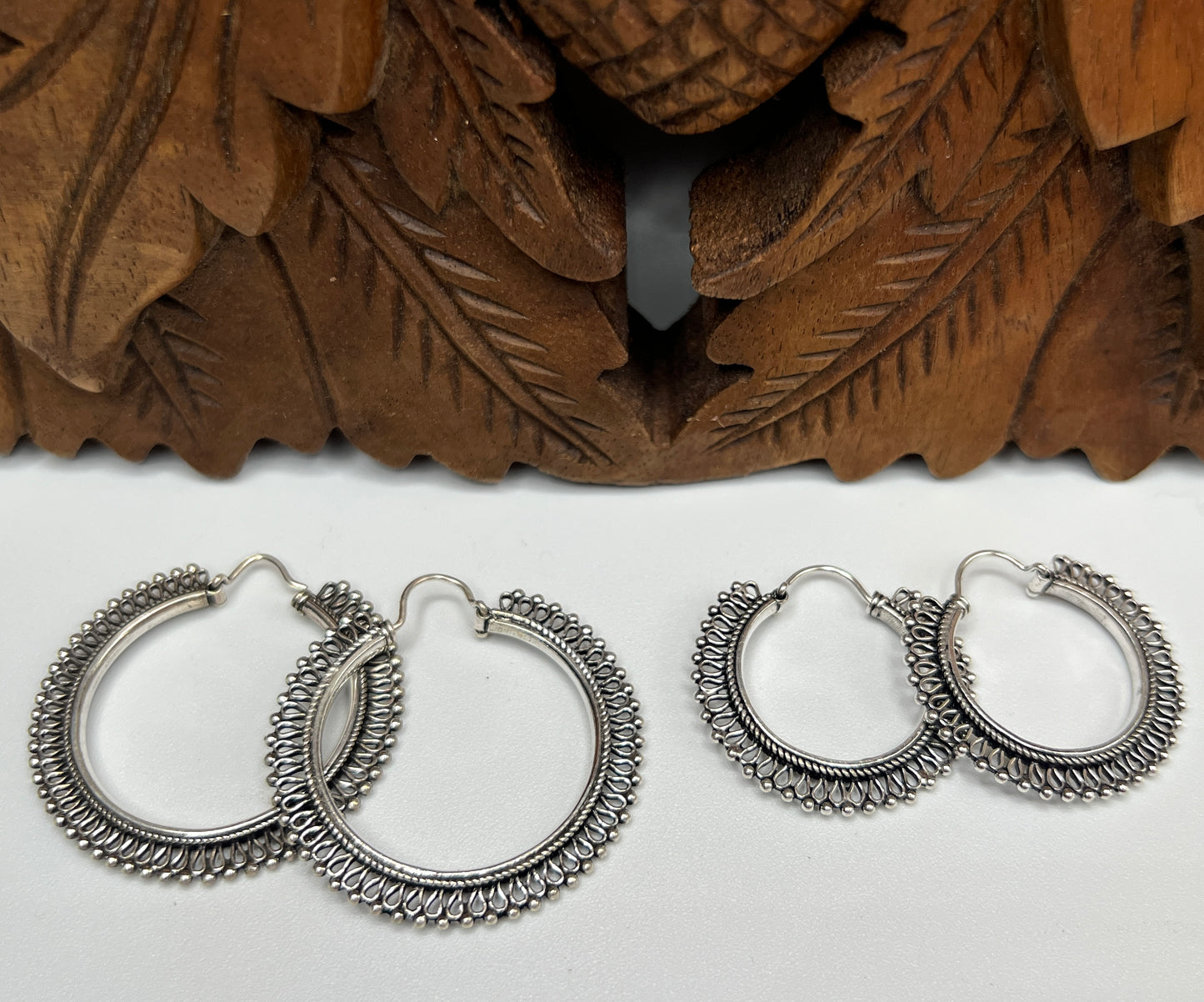 Small Beaded Hoop Earrings