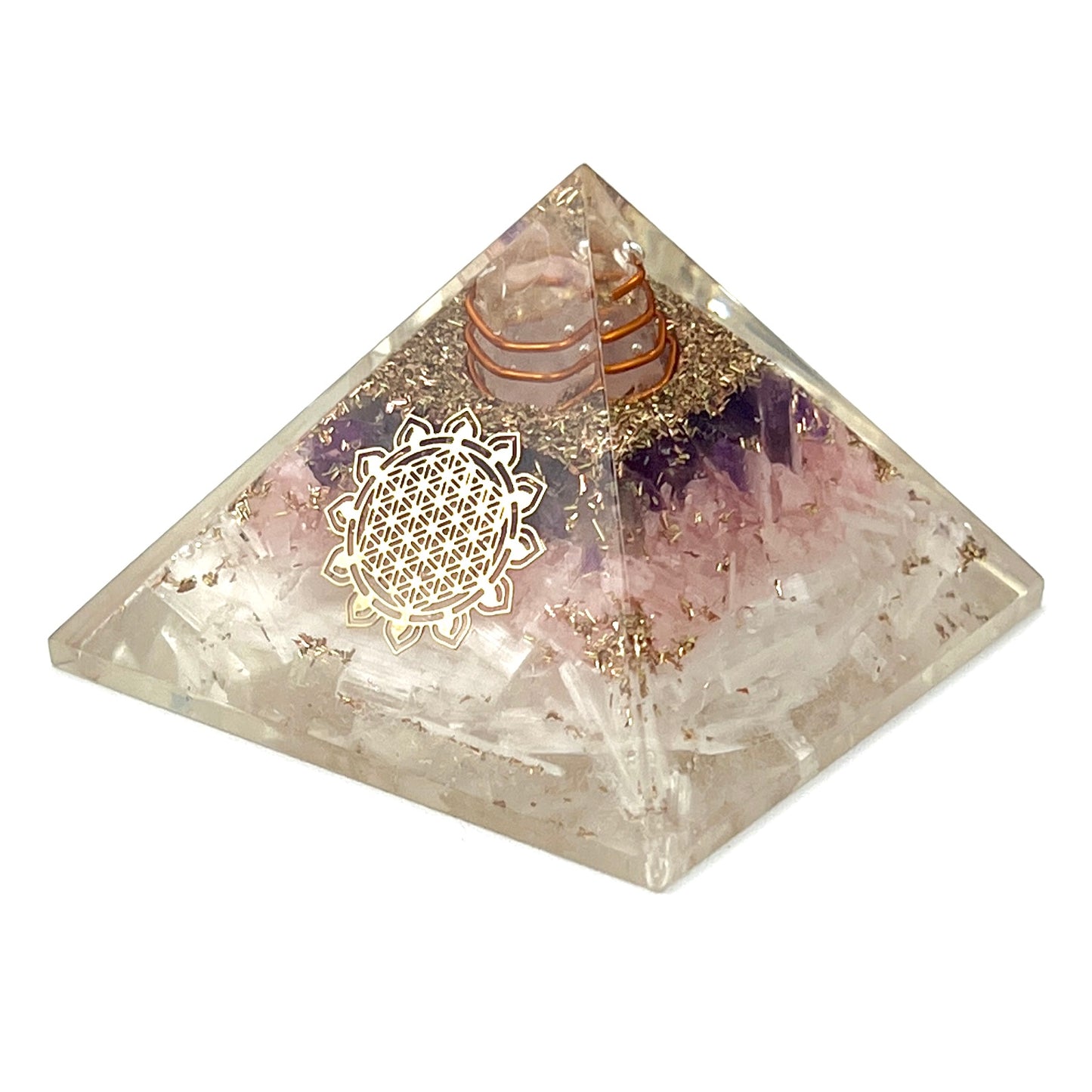 Selenite Orgonite Pyramids