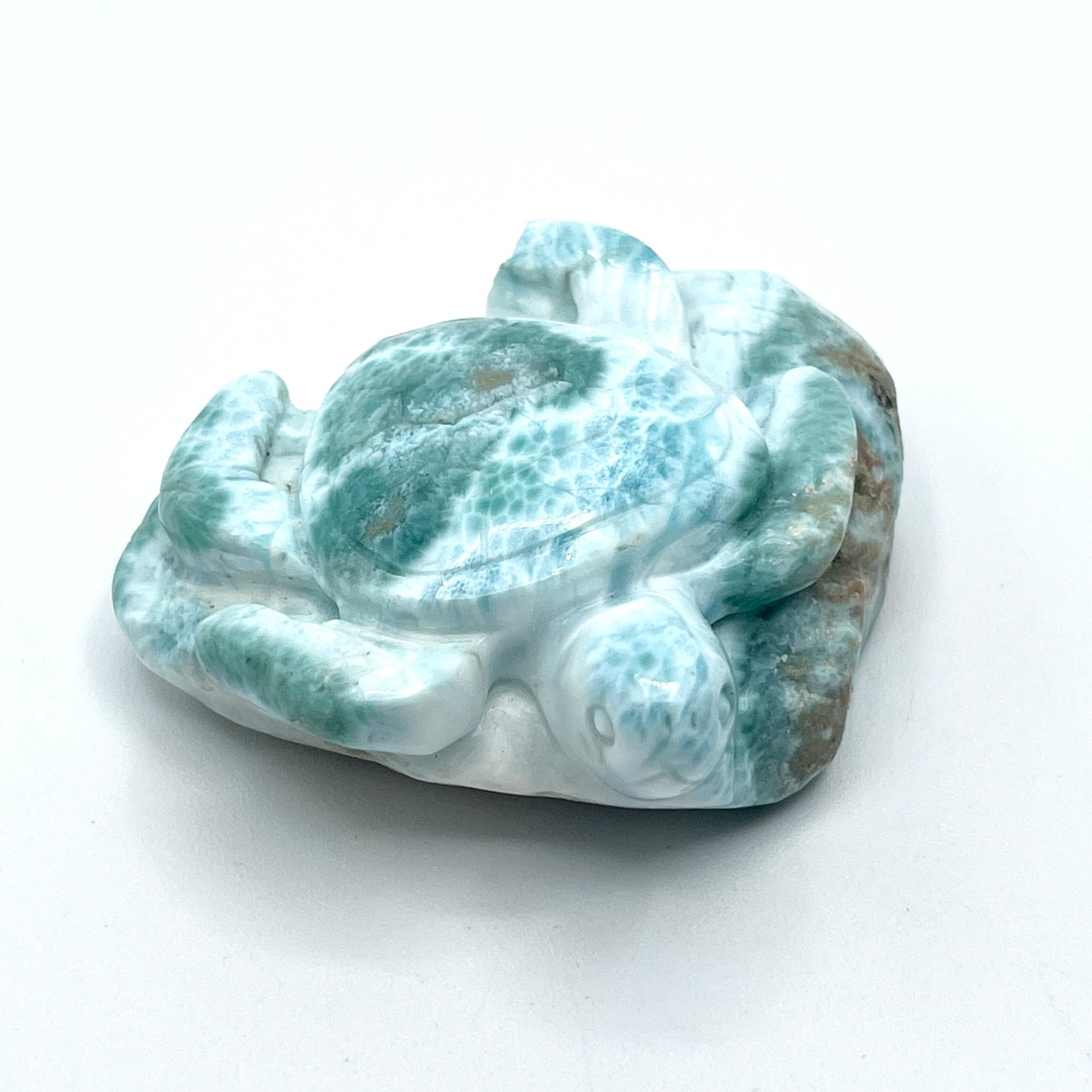 Larimar Turtle Carvings