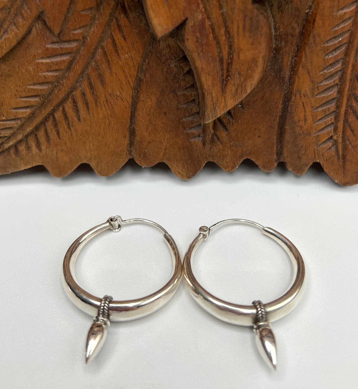 Plain Spike Hoop Earrings