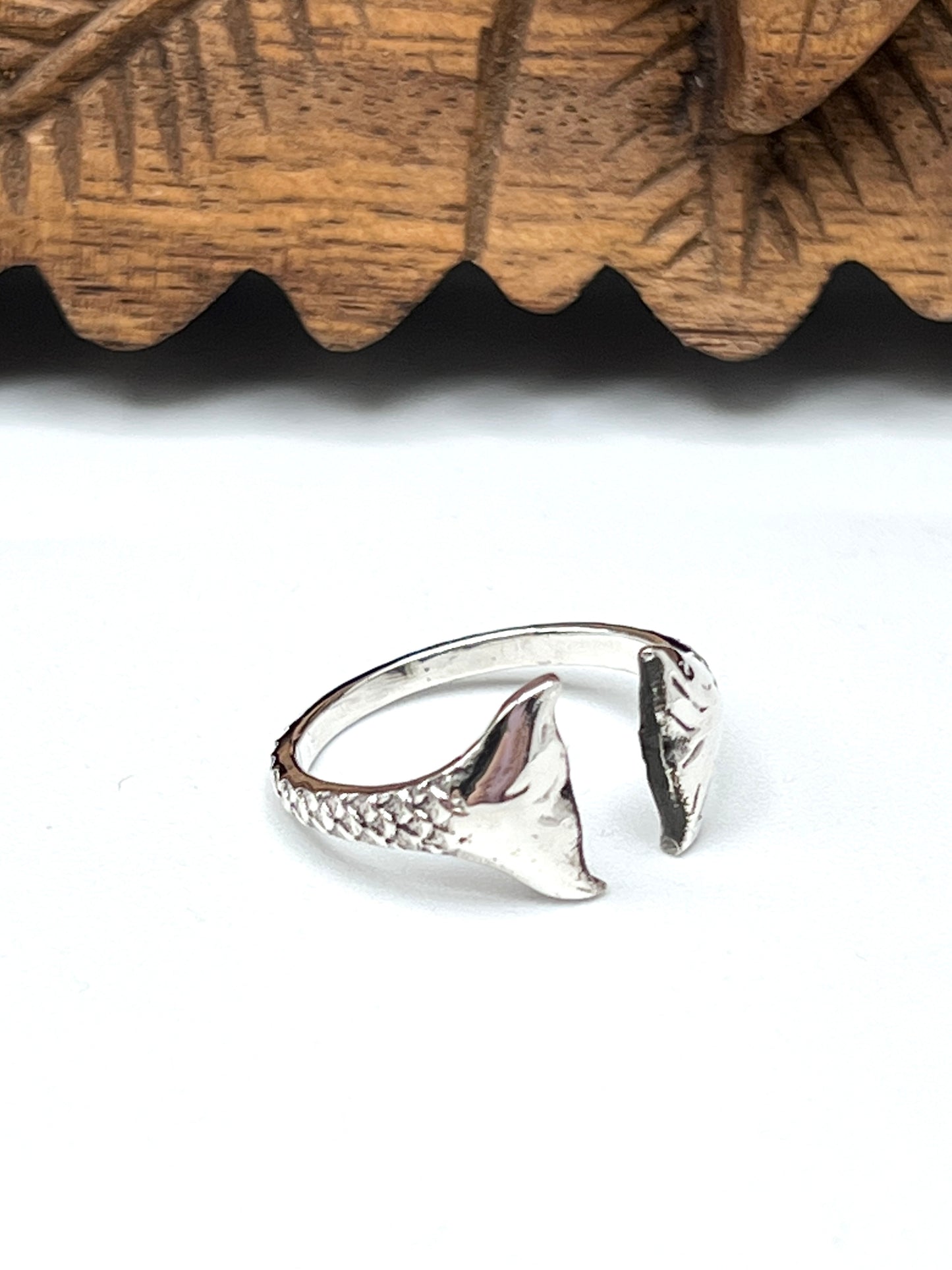 Sterling Silver Double Mermaid Tail Ring