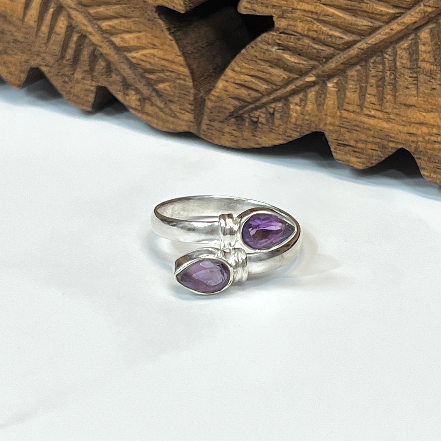 Double Teardrop Ring