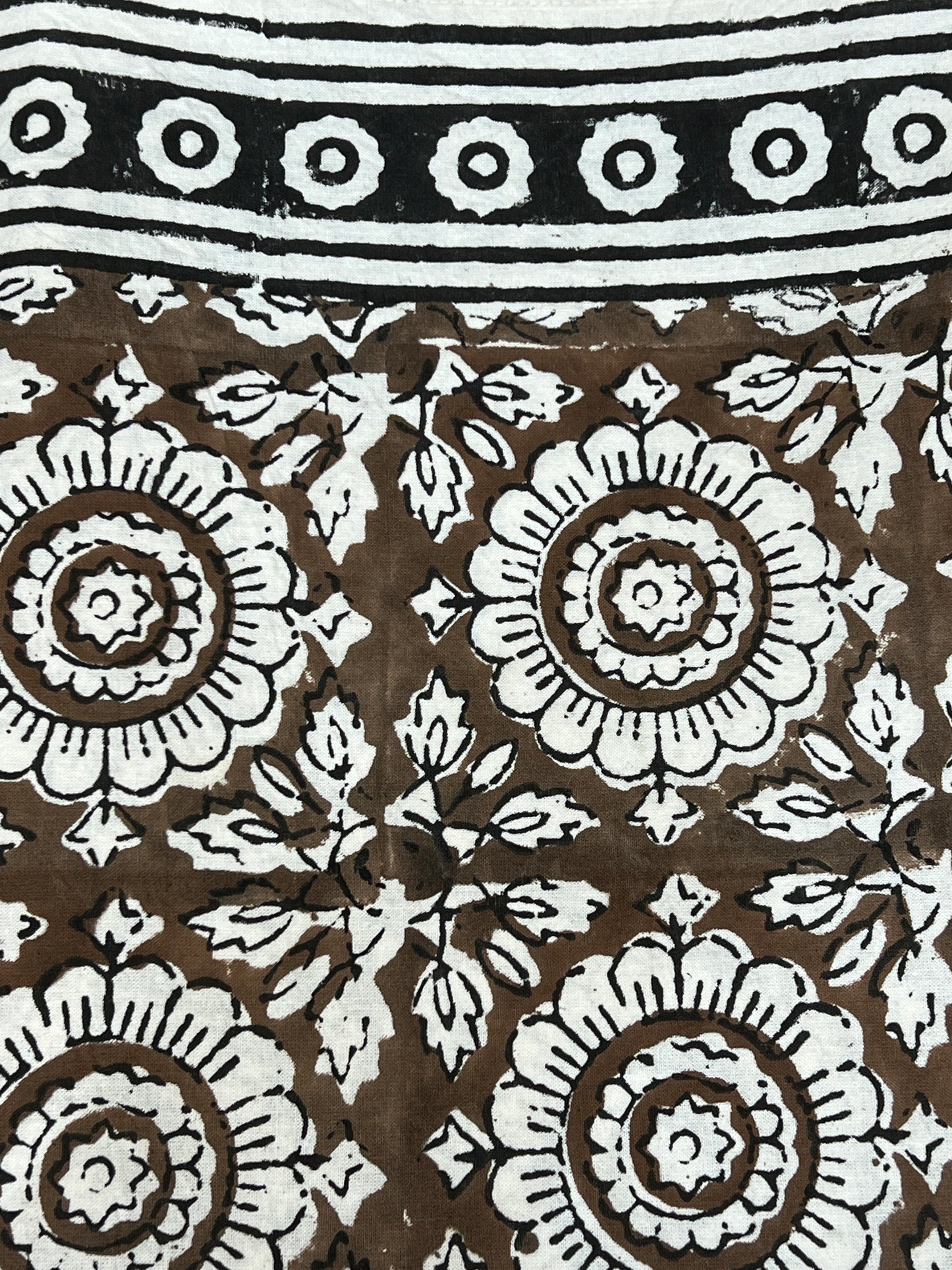 Flower Block Print Tablecloth