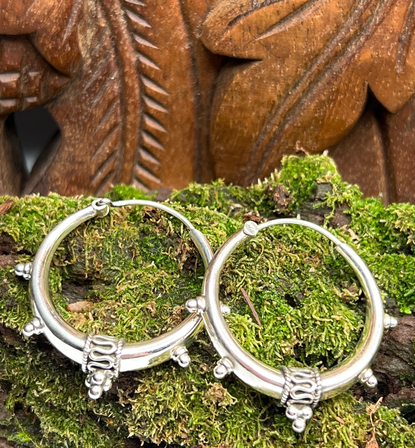 Medium Tribal Hoop Earrings