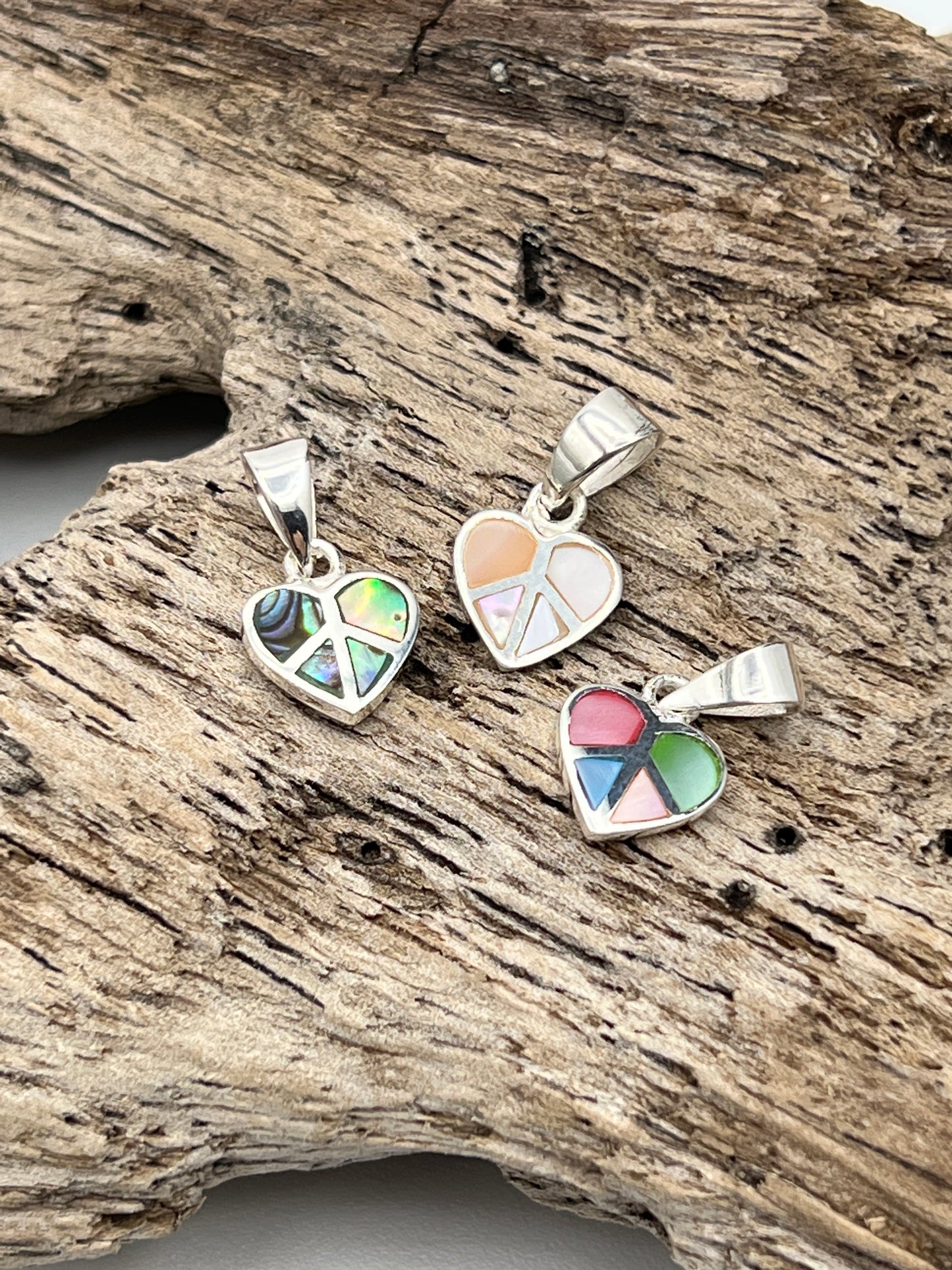 Heart Peace Sign Pendants
