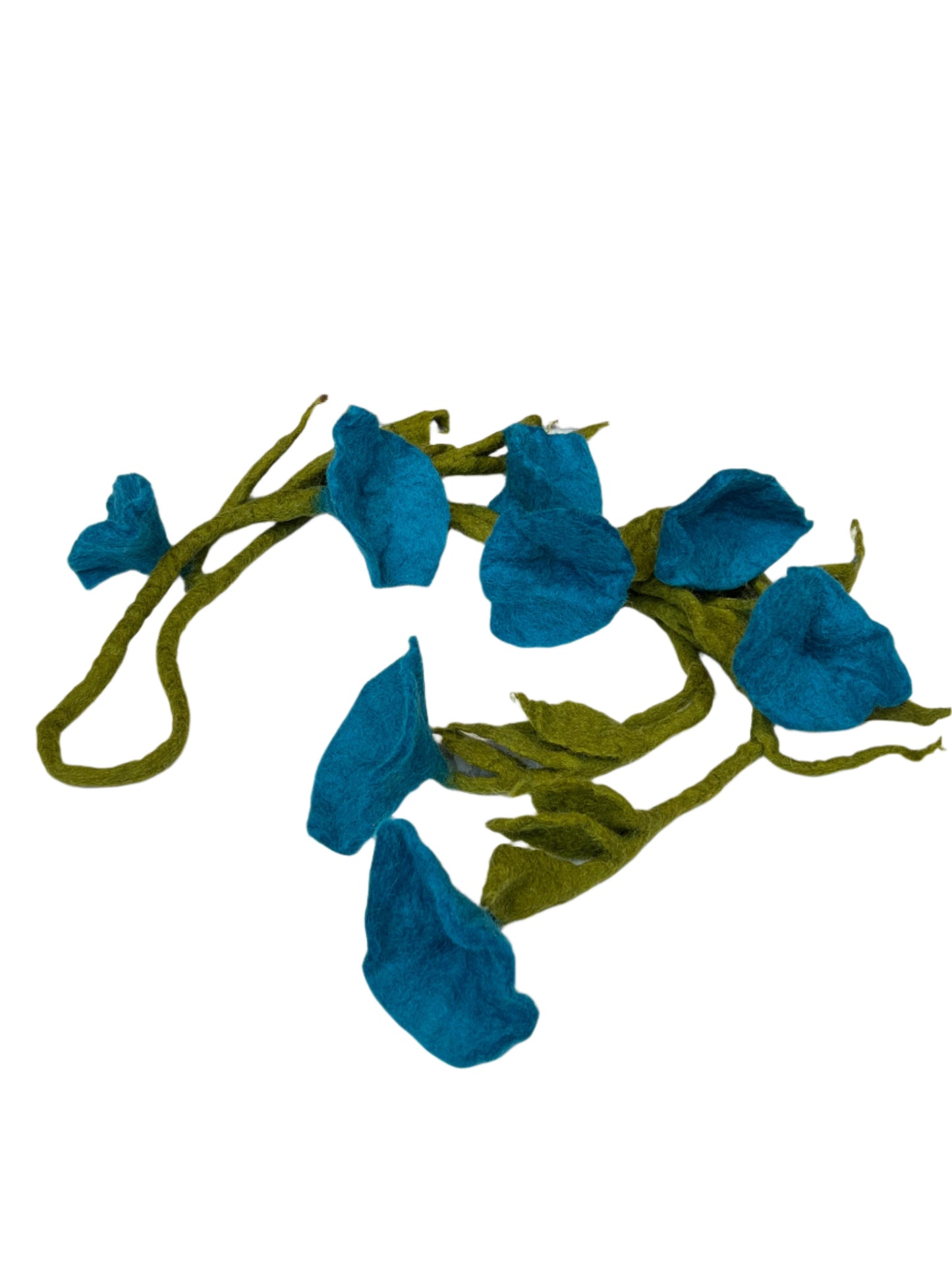 Hand felted Wool Flower Garland