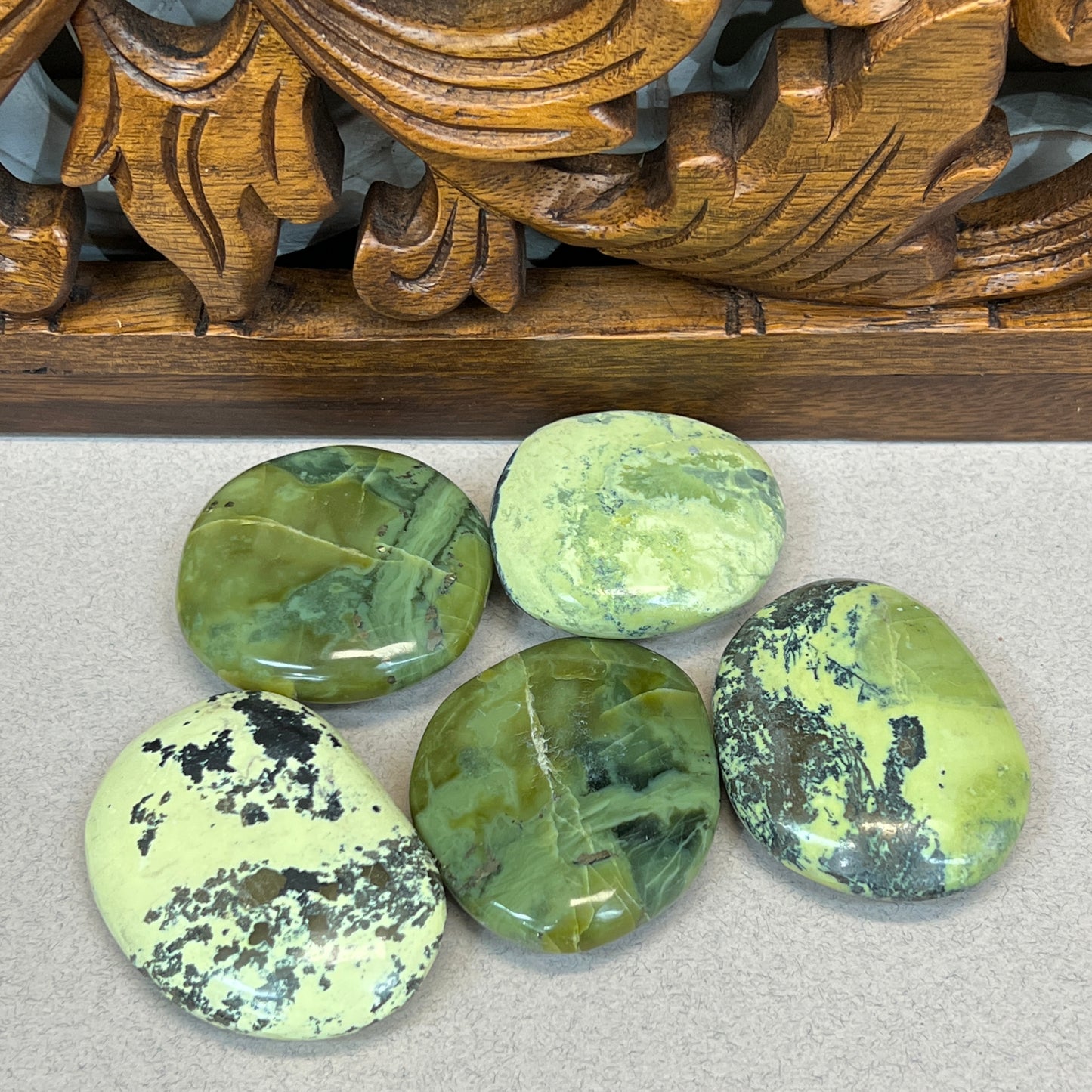 Serpentine Freeform Palm Stones