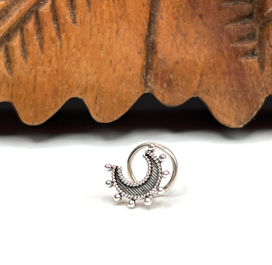 Sterling Silver Moon Nose Pins