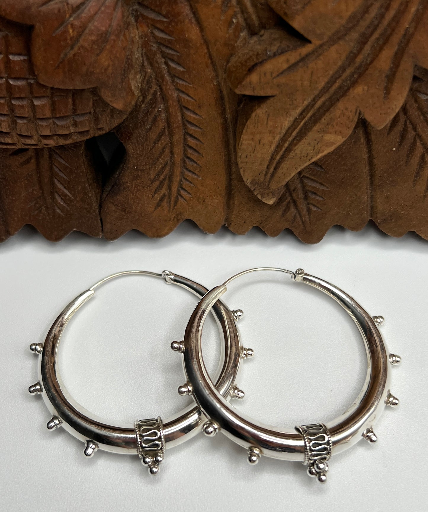 Large Bali Hoop Earrings