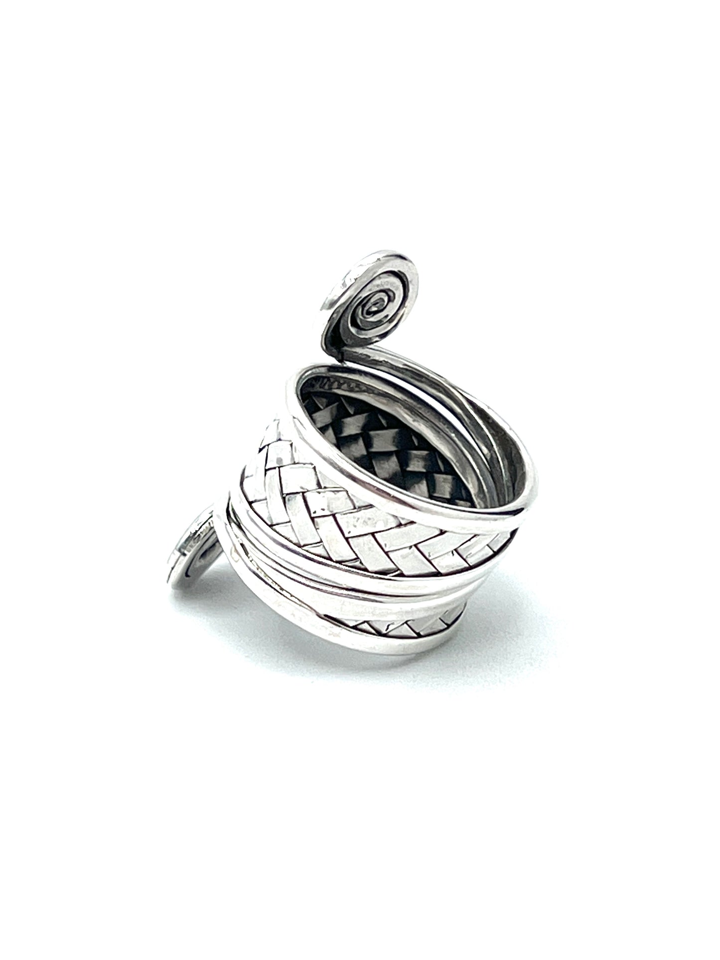 Sterling Silver Braided Swirl Ring