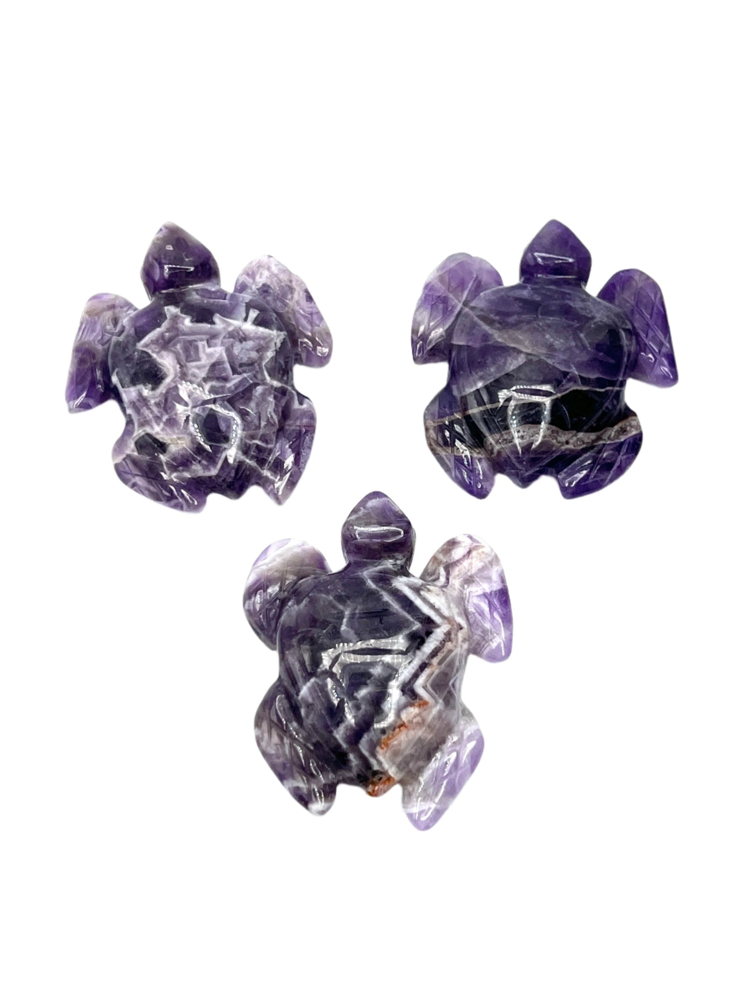 Hand Carved Gemstone Turtles