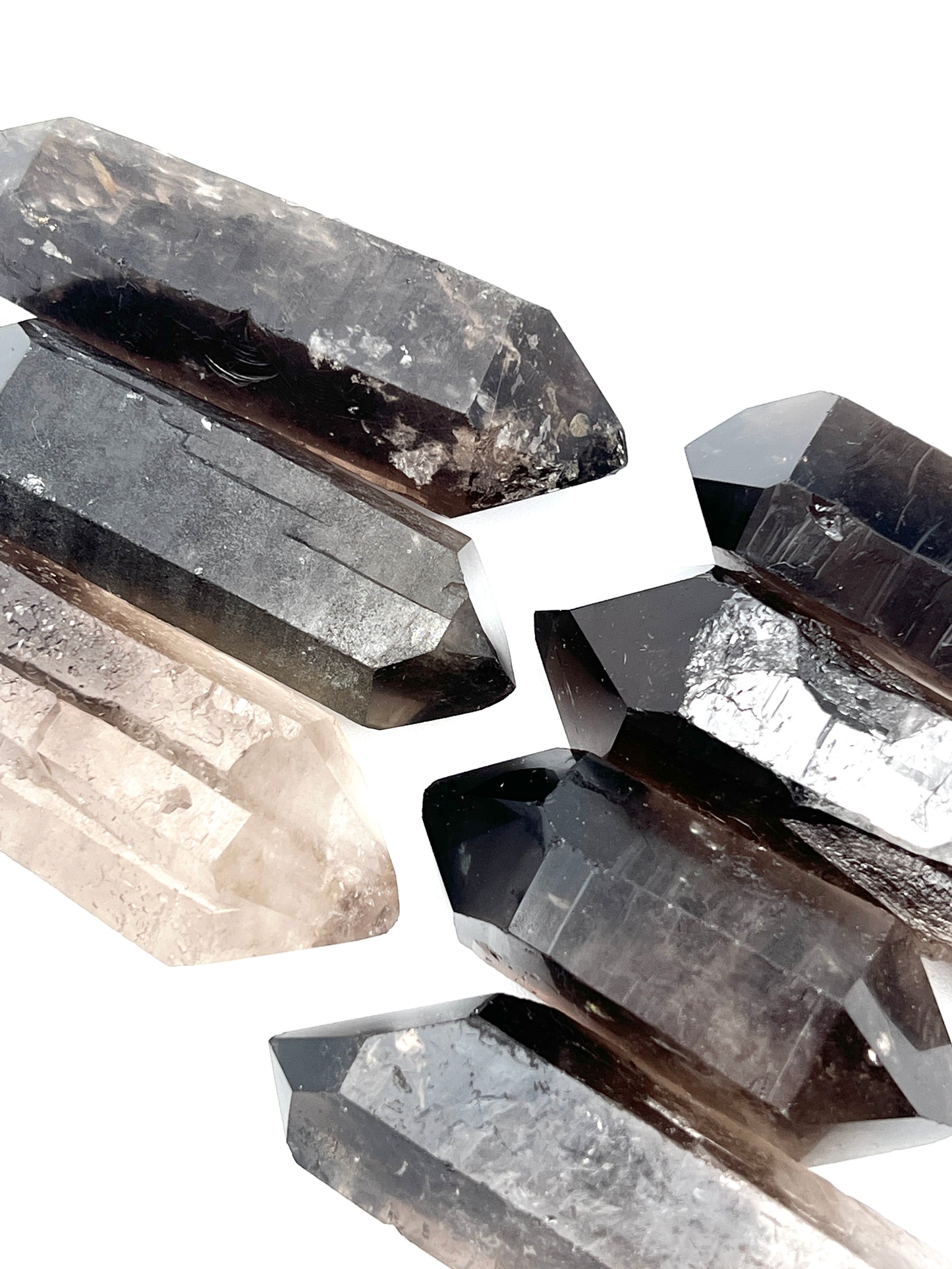 Double Terminated Smoky Quartz Points