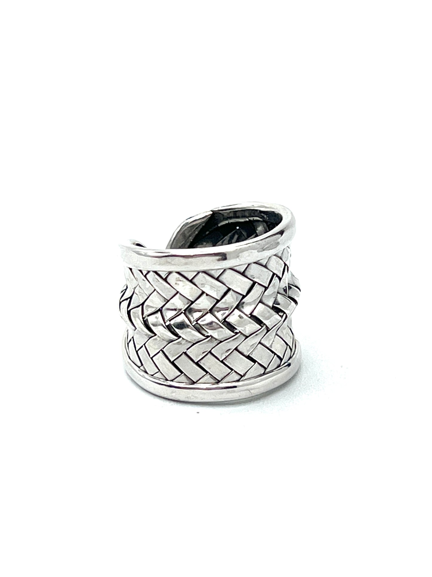 Sterling Silver Braided Cuff Ring