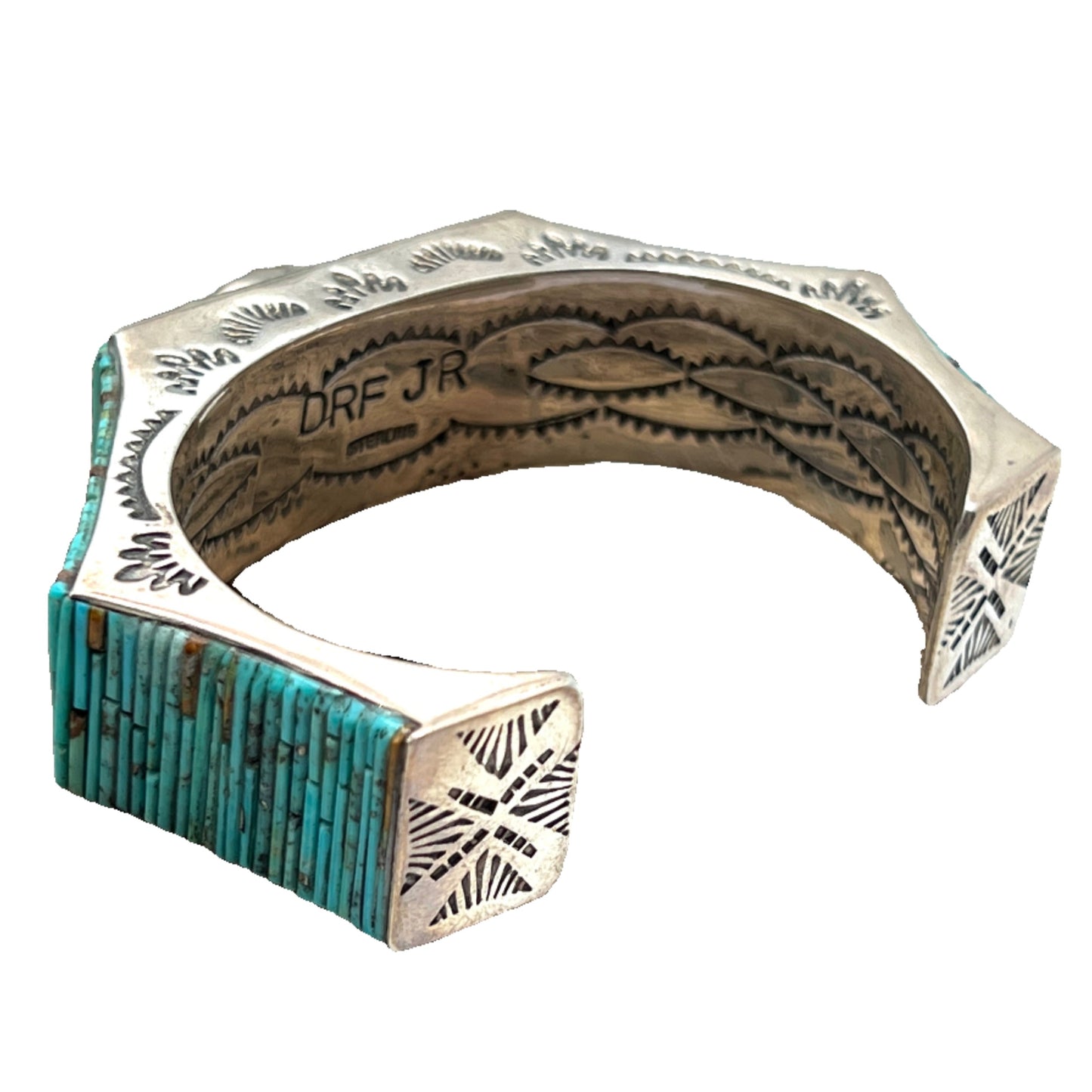 Vintage Matchstick Turquoise Bracelet by David Freeland