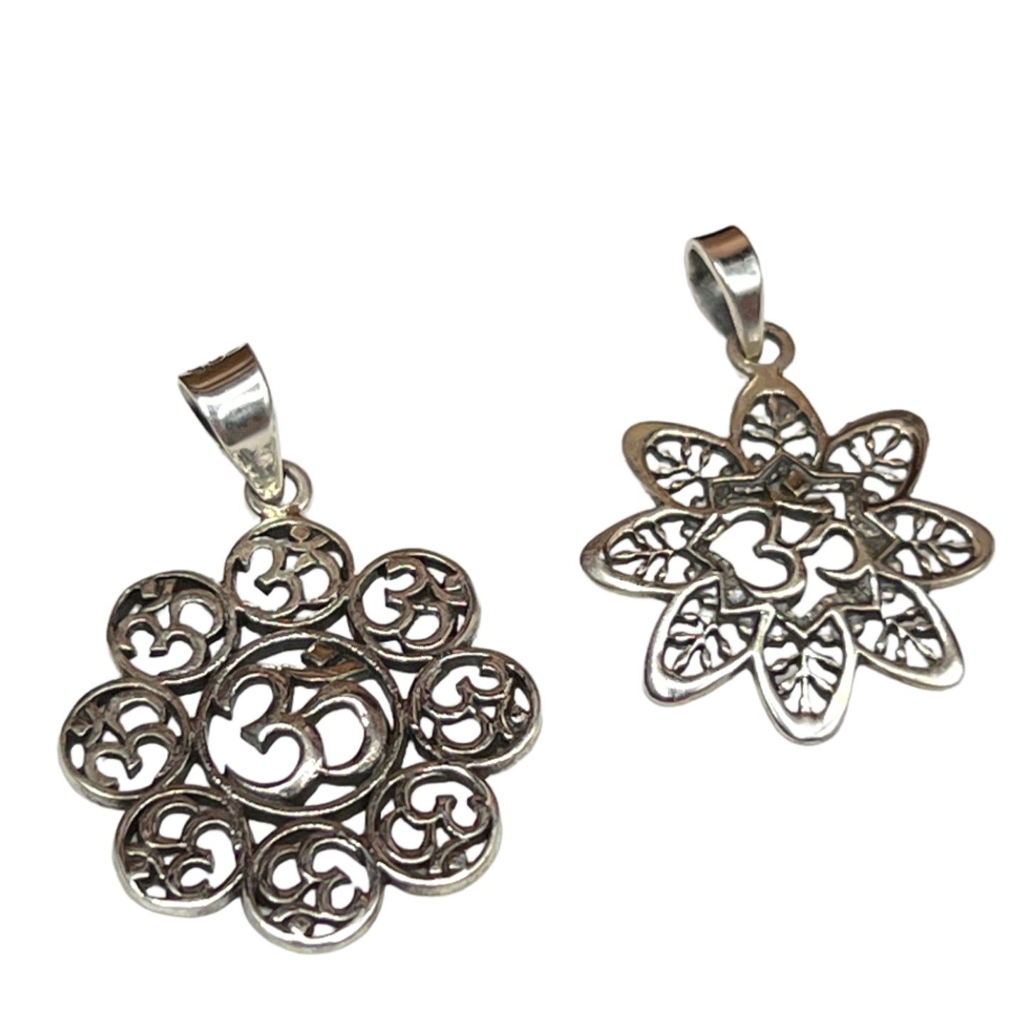 Om Flower Pendants