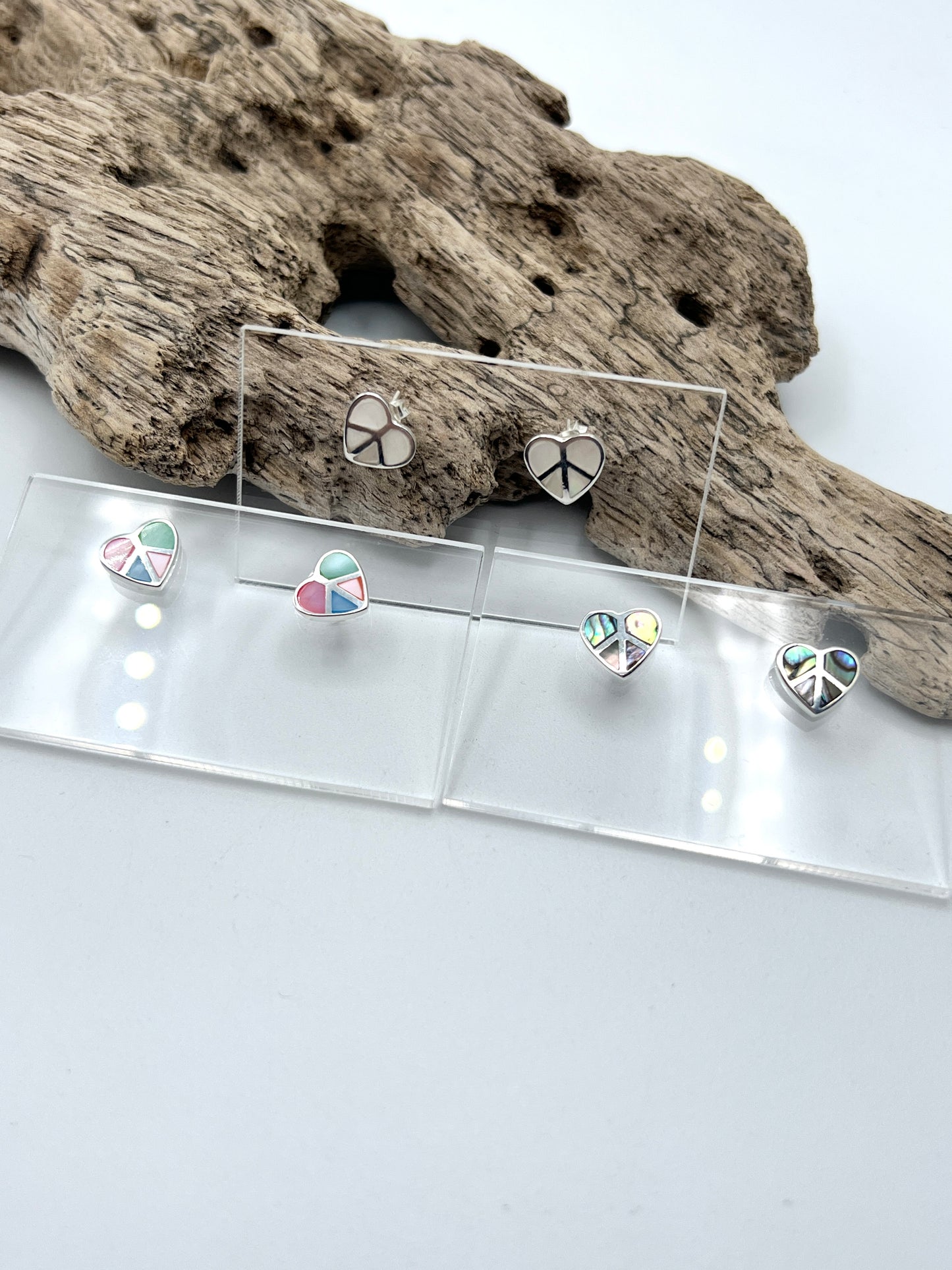 Heart Peace Sign Earrings