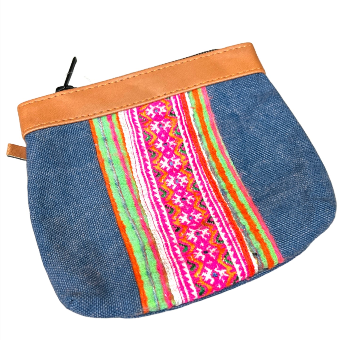 Leather Trim Coin Purse