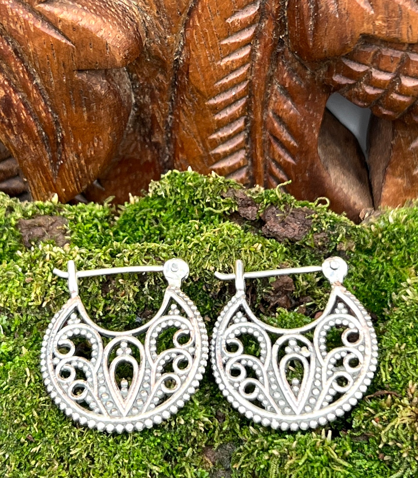 Tribal Straight Hoop Earrings