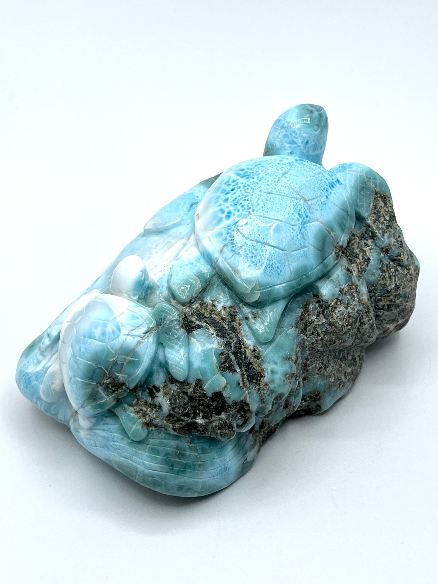 Larimar Turtle Carvings
