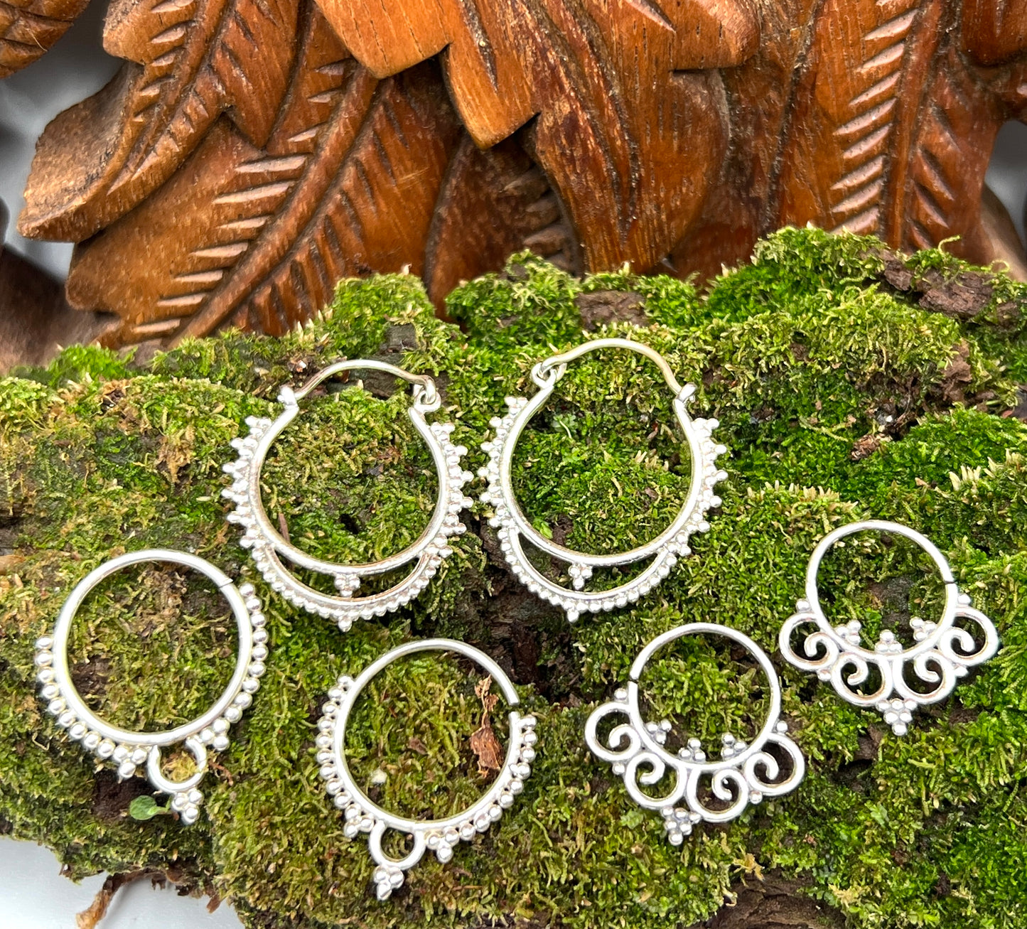 Tribal Ring Hoop Earrings