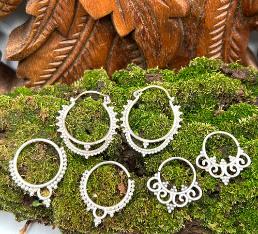 Tribal Ring Hoop Earrings