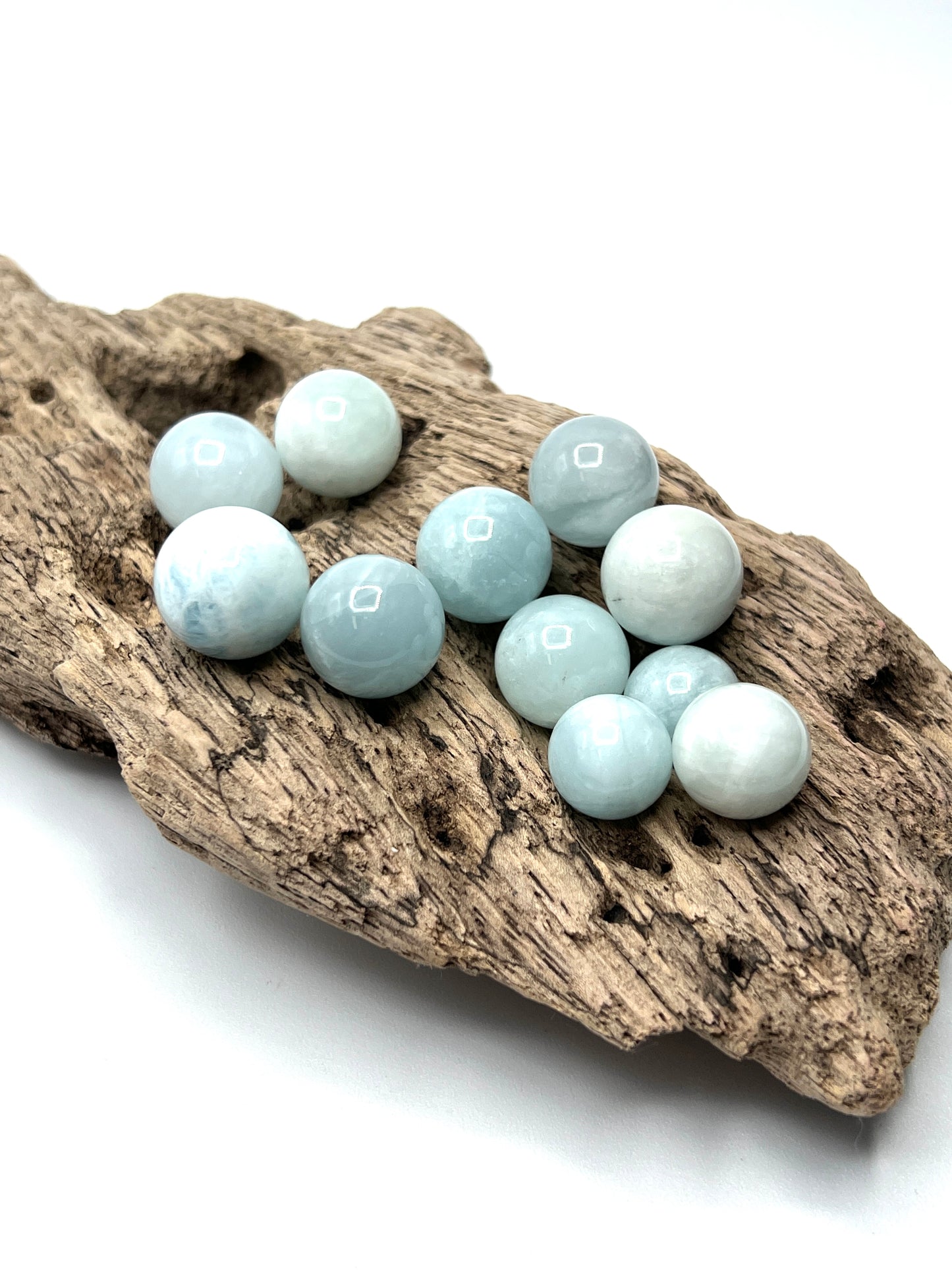 Small Aquamarine Spheres