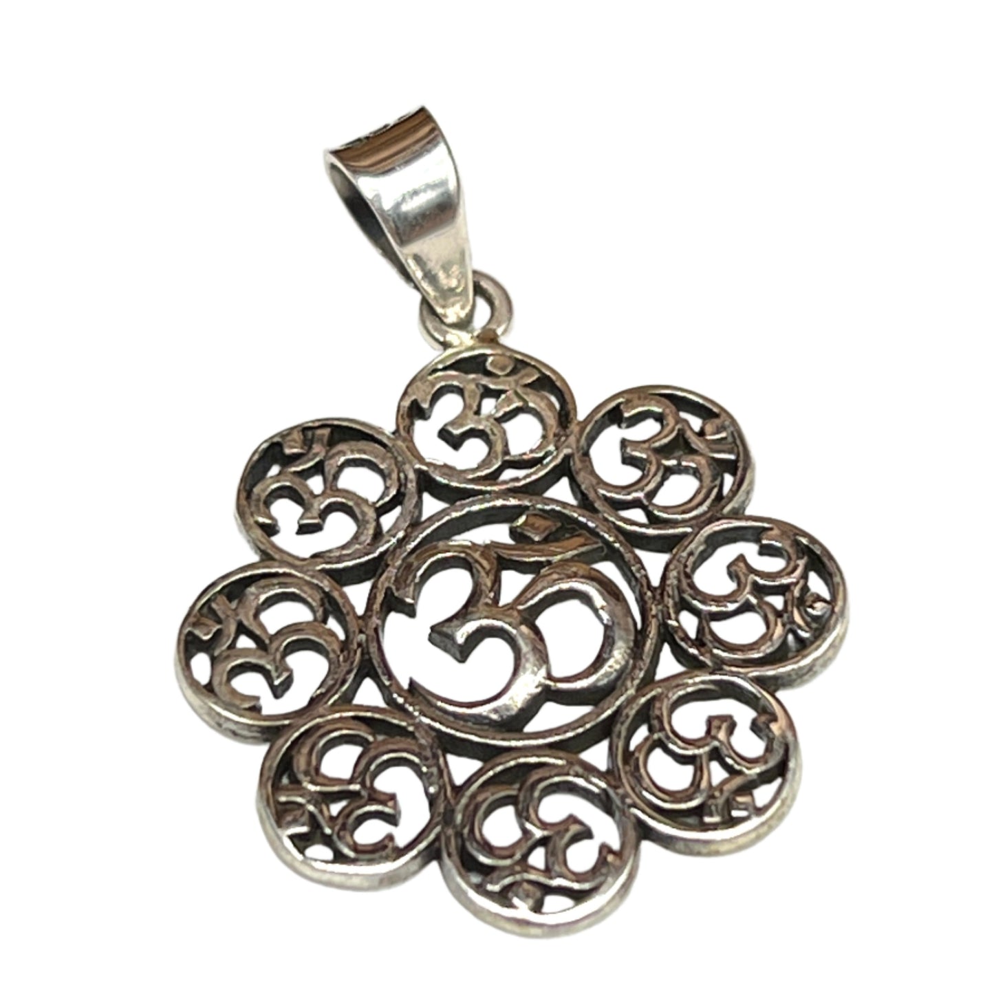 Om Flower Pendants